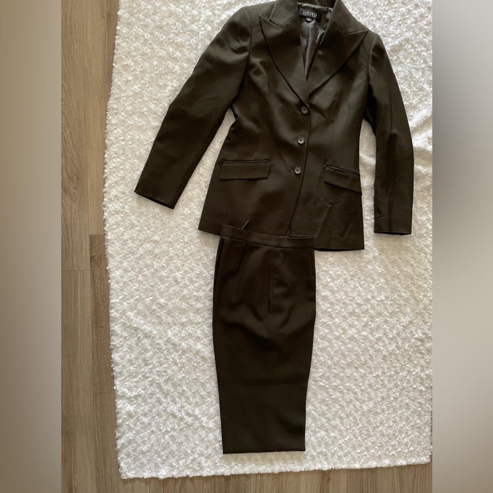 Anne Klein Black Single Breast Pantsuit